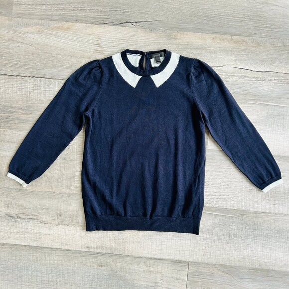 J. Crew 100% Merino Trompe L'Oeil Intarsia Pullover Sweater (size XS) - Picture 7 of 15